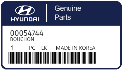 HYUNDAI - 00054744 BOUCHON