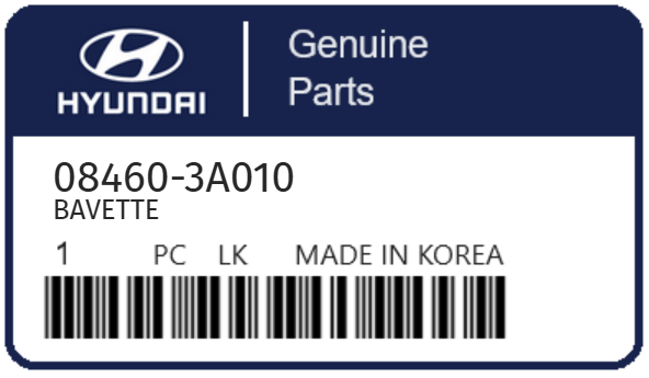 HYUNDAI - 08460-3A010 BAVETTE