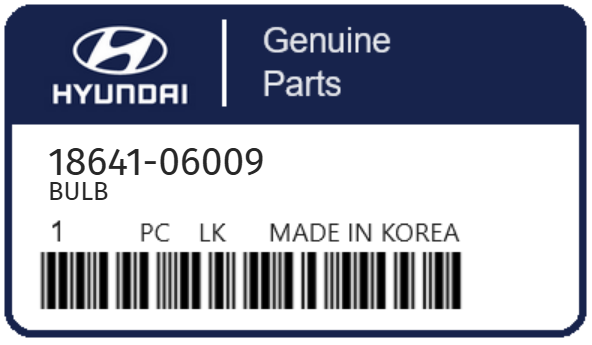 HYUNDAI - 18641-06009 BULB