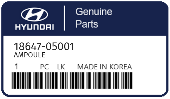 HYUNDAI - 18647-05001 AMPOULE