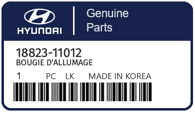 HYUNDAI - 18823-11012 BOUGIE D'ALLUMAGE