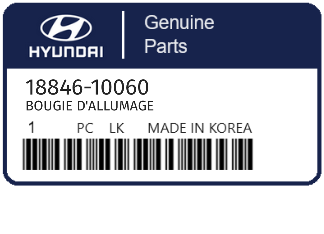 HYUNDAI - 18846-10060 BOUGIE D'ALLUMAGE