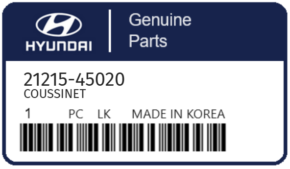 HYUNDAI - 21215-45020 COUSSINET