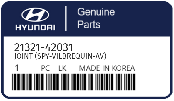 HYUNDAI - 21321-42031 JOINT (spy-vilbrequin-av)