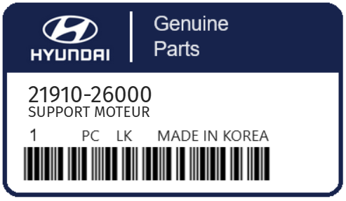 HYUNDAI - 21910-26000 SUPPORT MOTEUR