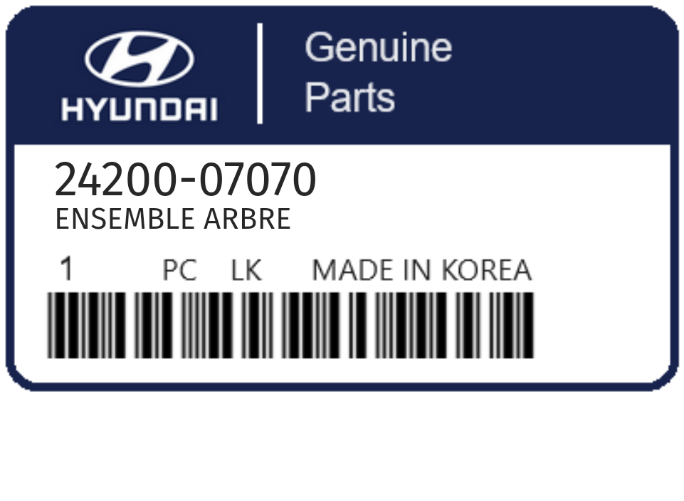 HYUNDAI - 24200-07070 ENSEMBLE ARBRE