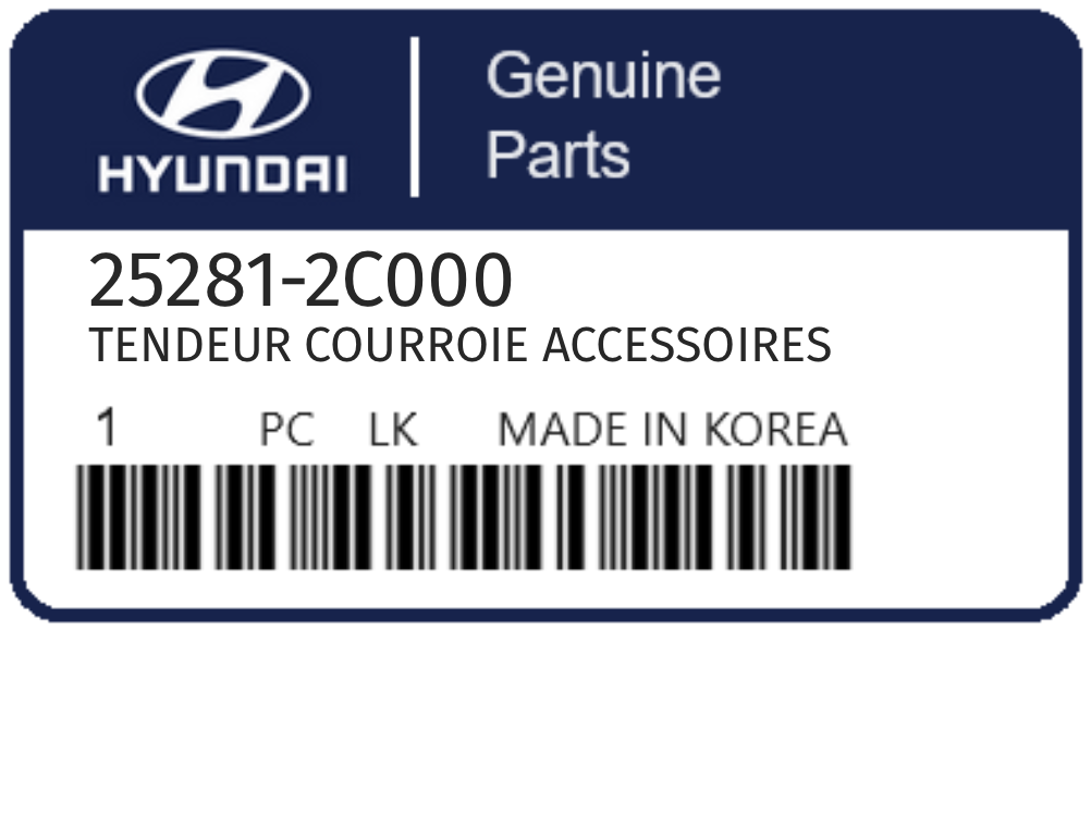 HYUNDAI - 25281-2C000 TENDEUR COURROIE ACCESSOIRES