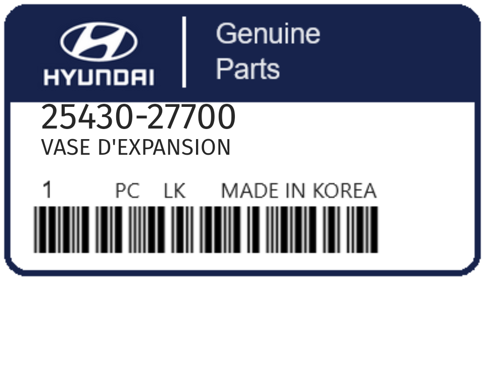 HYUNDAI - 25430-27700 VASE D'EXPANSION