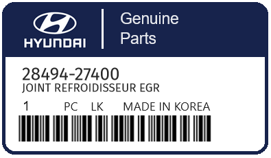 HYUNDAI - 28494-27400 JOINT REFROIDISSEUR EGR