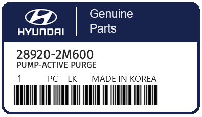 HYUNDAI - 28920-2M600 PUMP-ACTIVE PURGE