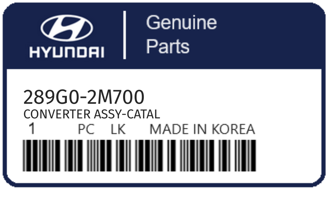 HYUNDAI - 289G0-2M700 CONVERTER ASSY-CATAL