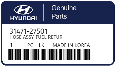 HYUNDAI - 31471-27501 HOSE ASSY-FUEL RETUR