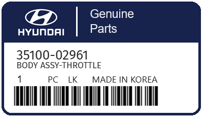 HYUNDAI - 35100-02961 BODY ASSY-THROTTLE