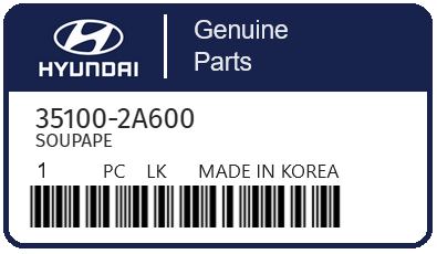 HYUNDAI - 35100-2A600 SOUPAPE