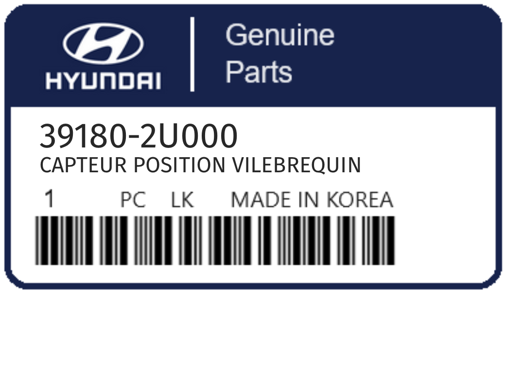 HYUNDAI - 39180-2U000 CAPTEUR POSITION VILEBREQUIN