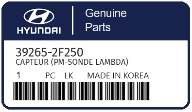 HYUNDAI - 39265-2F250 CAPTEUR (pm-sonde lambda)