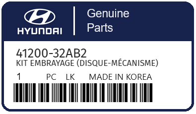 HYUNDAI - 41200-32AB2 KIT EMBRAYAGE (disque-mécanisme)