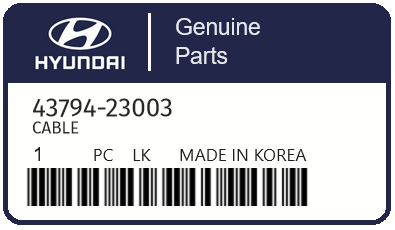 HYUNDAI - 43794-23003 CABLE