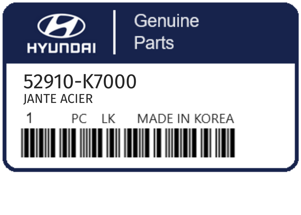 HYUNDAI - 52910-K7000 JANTE ACIER