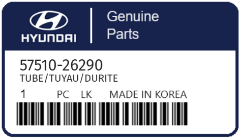 HYUNDAI - 57510-26290 TUBE/TUYAU/DURITE