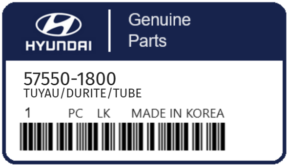 HYUNDAI - 57550-1800 TUYAU/DURITE/TUBE