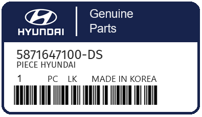 HYUNDAI - 5871647100-DS PIECE HYUNDAI