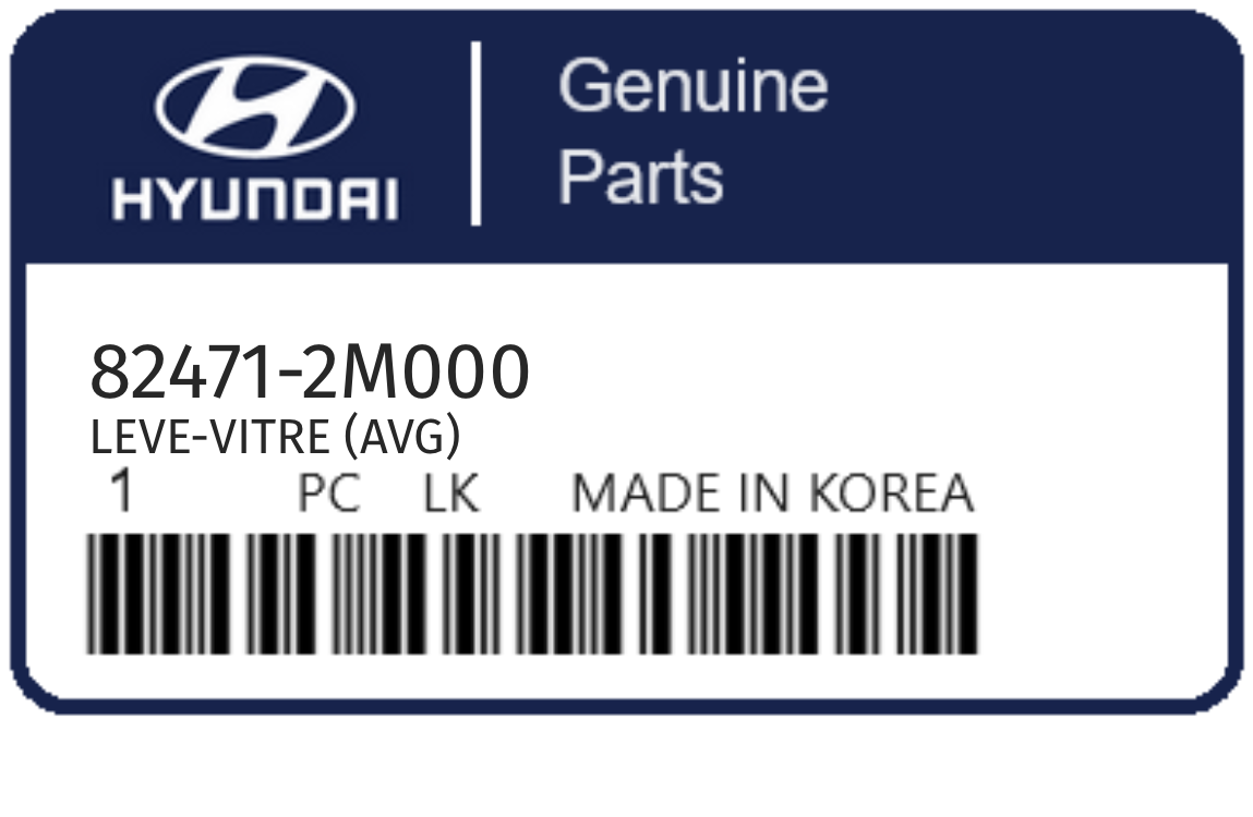 HYUNDAI - 82471-2M000 LEVE-VITRE (avg)