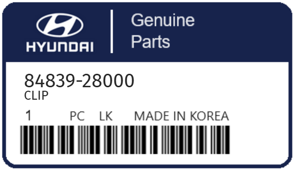 HYUNDAI - 84839-28000 CLIP