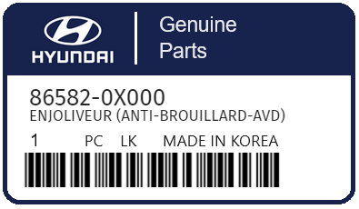 HYUNDAI - 86582-0X000 ENJOLIVEUR (anti-brouillard-avd)