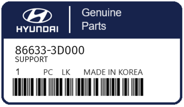 HYUNDAI - 86633-3D000 SUPPORT