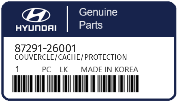 HYUNDAI - 87291-26001 COUVERCLE/CACHE/PROTECTION