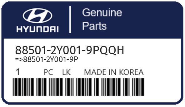 HYUNDAI - 88501-2Y001-9PQQH REFERENCE REMPLACEE PAR :