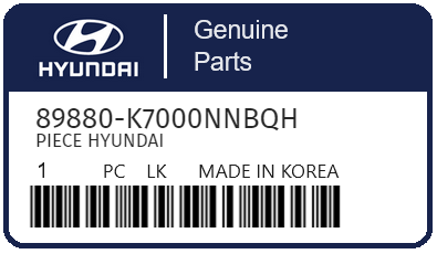 HYUNDAI - 89880-K7000NNBQH PIECE HYUNDAI