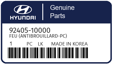 HYUNDAI - 92405-10000 FEU (antibrouillard-pc)