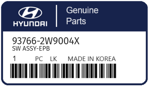 HYUNDAI - 93766-2W9004X SW ASSY-EPB