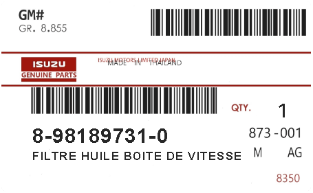 ISUZU - 89818-97310 FILTRE HUILE BOITE DE VITESSE