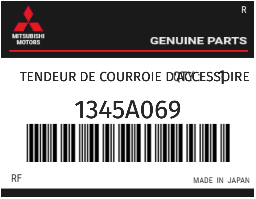 MITSUBISHI - 1345A069 TENDEUR DE COURROIE D'ACCESSOIRE