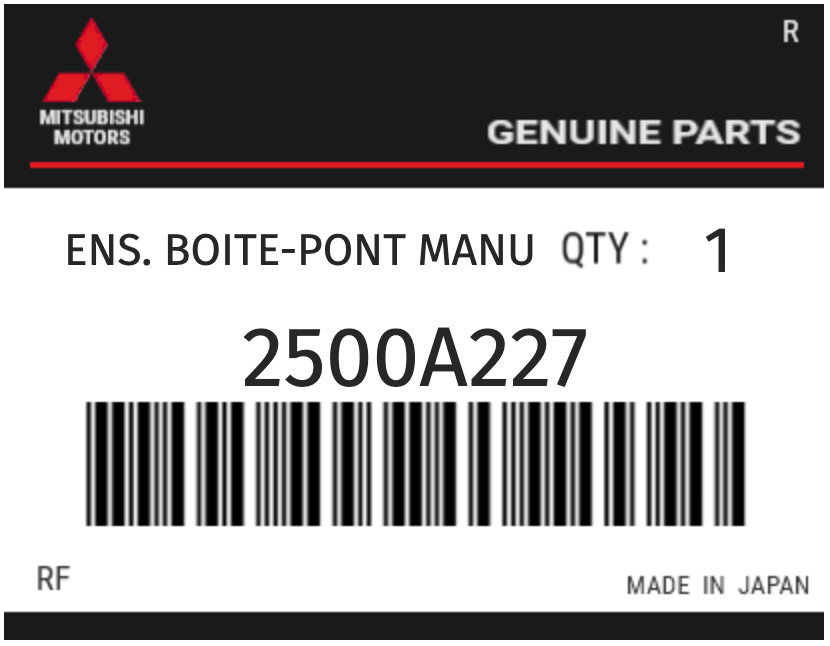 MITSUBISHI - 2500A227 ENS. BOITE-PONT MANU