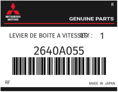 MITSUBISHI - 2640A055 LEVIER DE BOITE A VITESSES