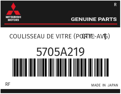 MITSUBISHI - 5705A219 COULISSEAU DE VITRE (porte-avg)