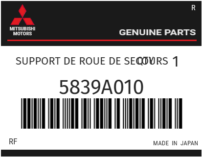 MITSUBISHI - 5839A010 SUPPORT DE ROUE DE SECOURS