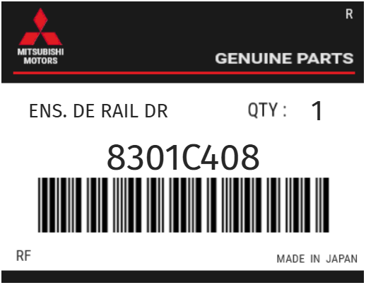 MITSUBISHI - 8301C408 ENS. DE RAIL DR