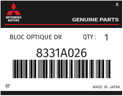 MITSUBISHI - 8331A026 BLOC OPTIQUE DR