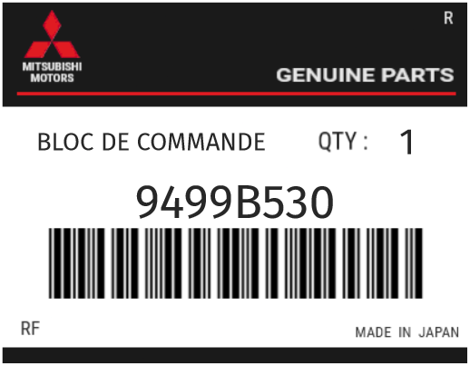 MITSUBISHI - 9499B530 BLOC DE COMMANDE