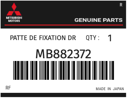 MITSUBISHI - MB882372 PATTE DE FIXATION DR