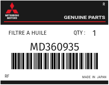 MITSUBISHI - MD360935 FILTRE A HUILE