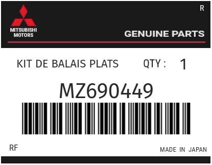 MITSUBISHI - MZ690449 KIT DE BALAIS PLATS