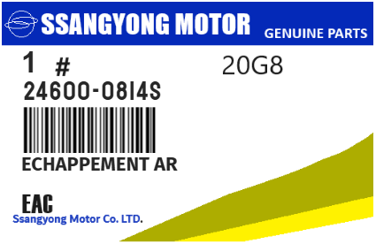 SSANGYONG - 24600-0814S ECHAPPEMENT AR