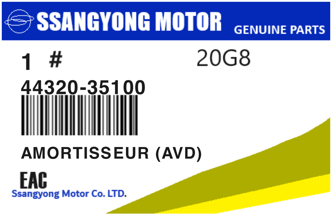 SSANGYONG - 44320-35100 AMORTISSEUR (avd)