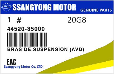 SSANGYONG - 44520-35000 BRAS DE SUSPENSION (avd)